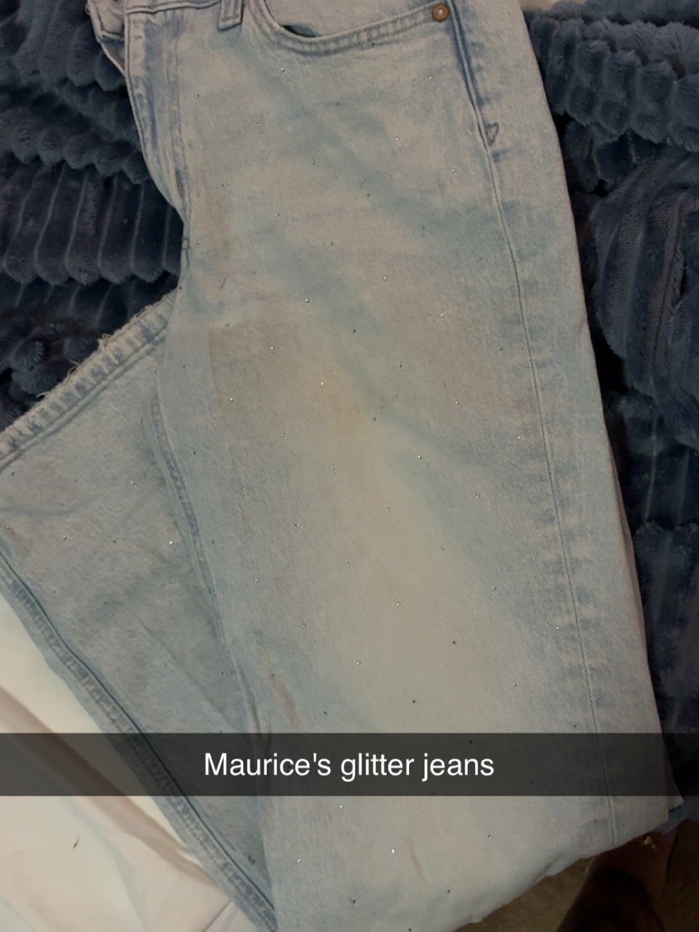 Maurices Light Blue Sparkle Relaxed Men's Jeans